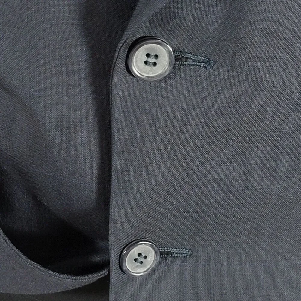 Vitale Barberis Men's Sport Coat‎ Blazer Three Button Navy Blue Wool 100s Sz 44R